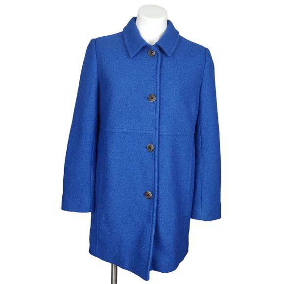 Lands' End Jackets & Blazers - Lands' End Lighthouse Blue Peacoat Wool Blend Size 10P